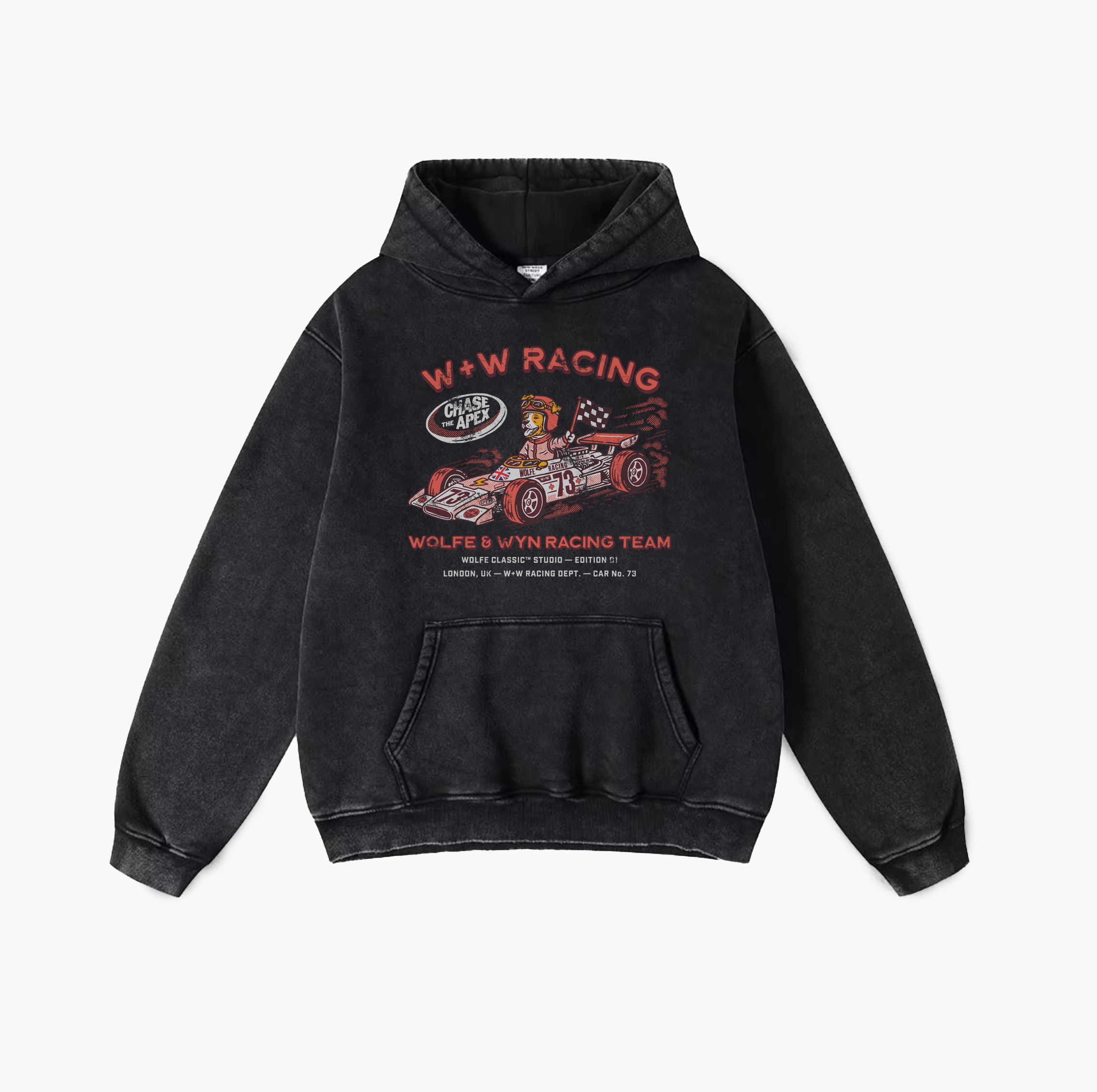 W+W Racing Apex Puppy Vintage Wash Hoodie