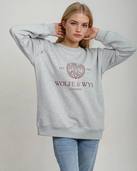 Heritage Crest Sweatshirt Light Gray