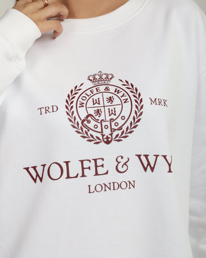 Heritage Crest Sweatshirt White