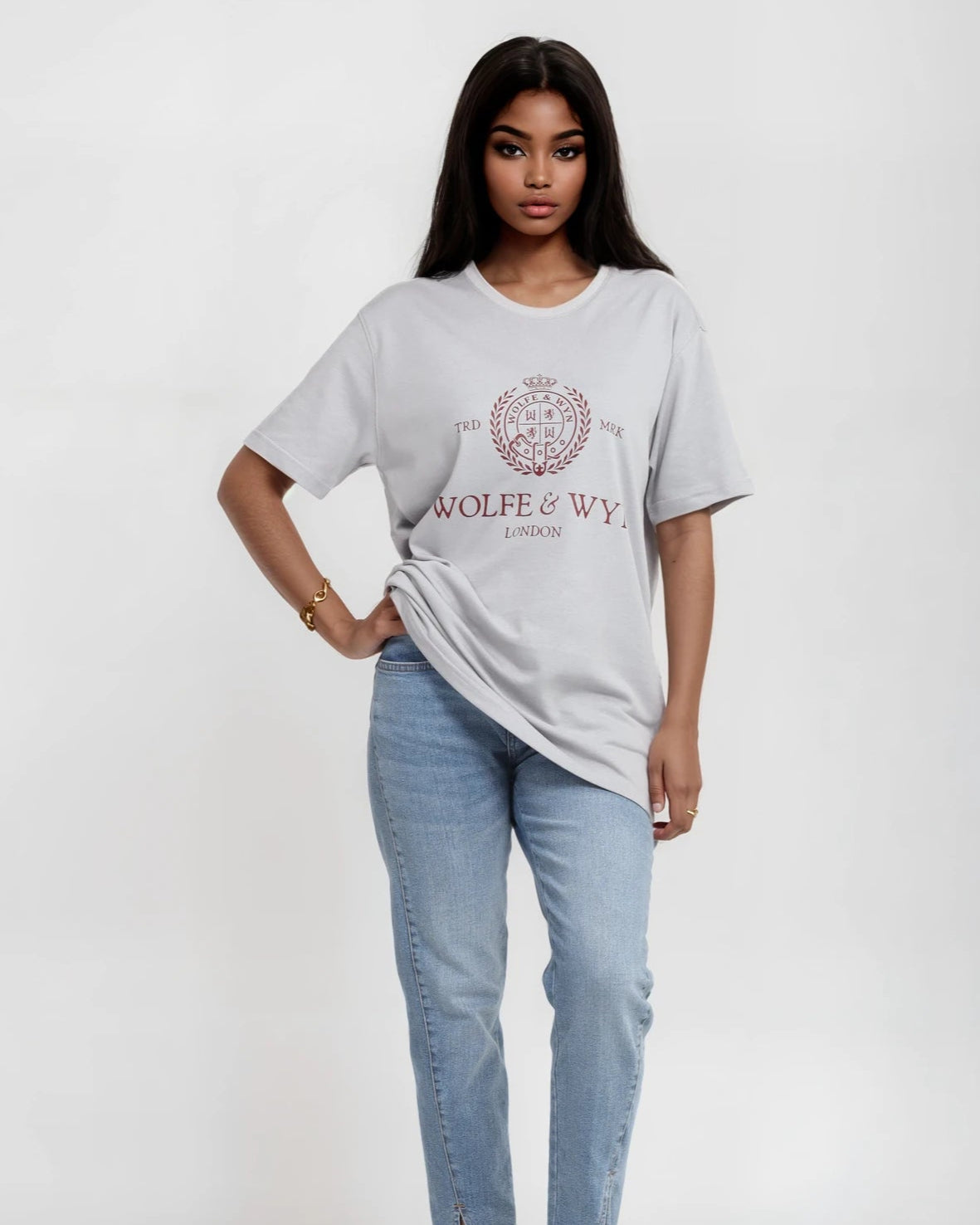 Heritage Crest T-Shirt Unisex Silver