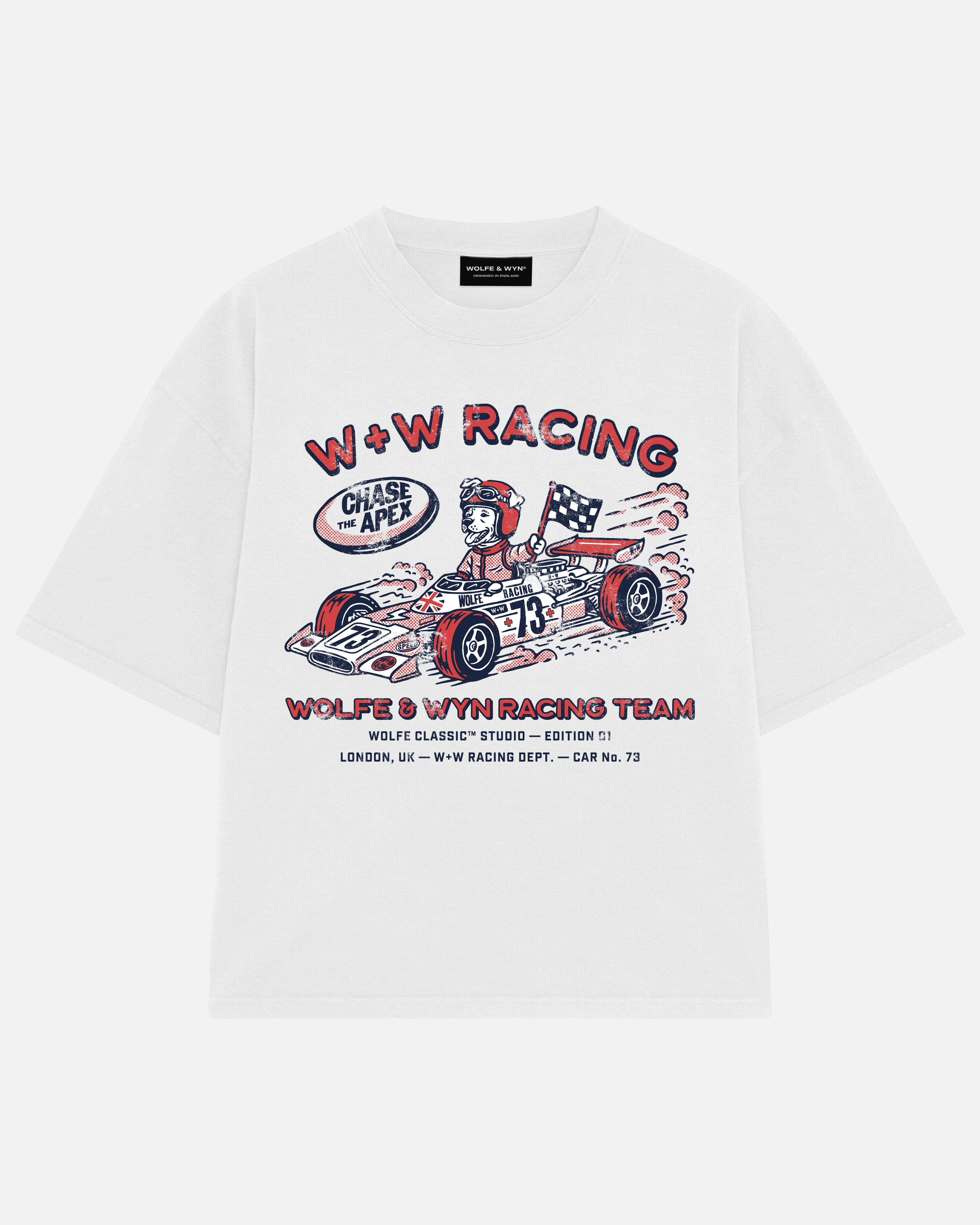 W+W Racing Chase The Apex T-Shirt in White