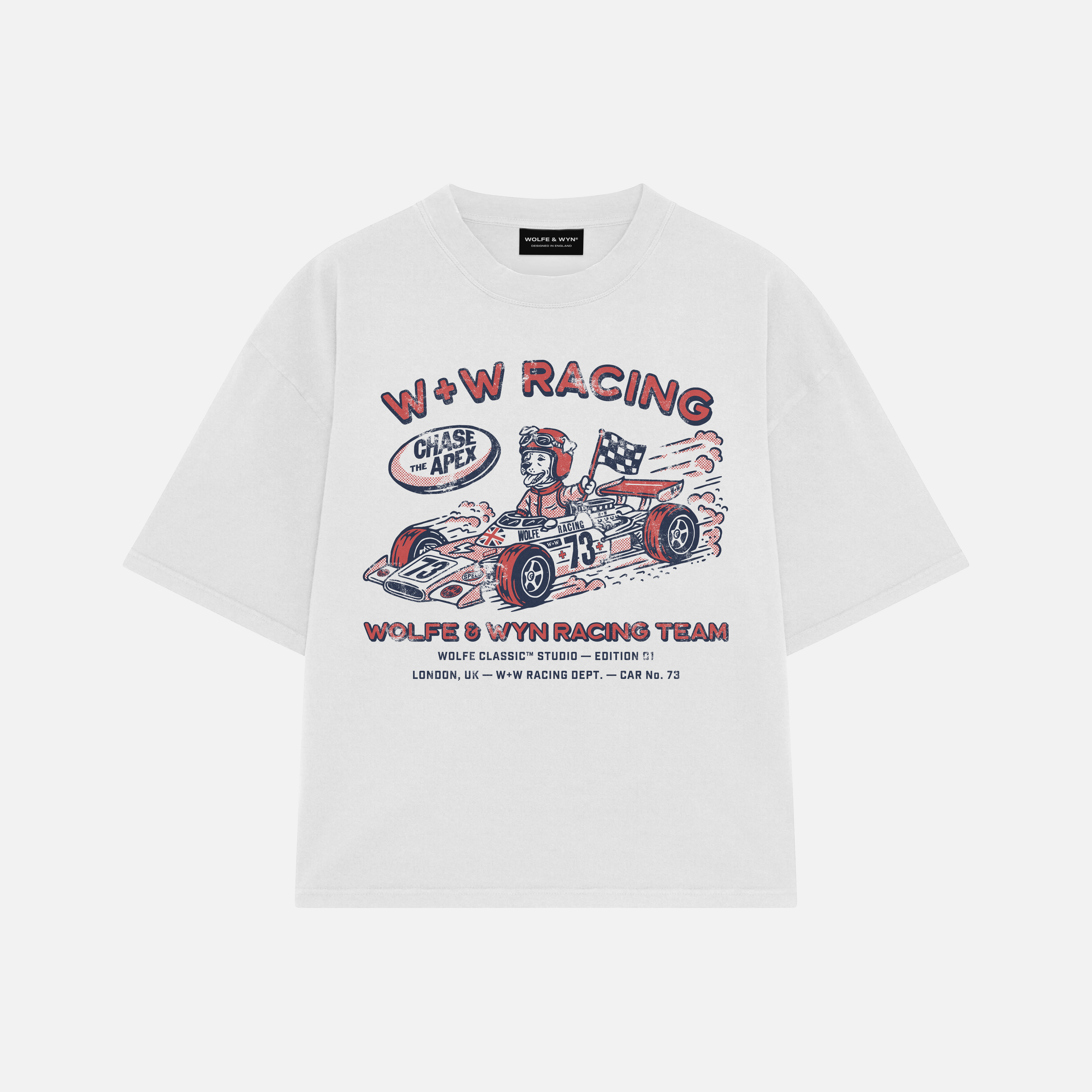 W+W Racing Chase The Apex T-Shirt in White