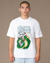 Crown Crusher Knight vs. Basilisk Heavyweight T-Shirt White