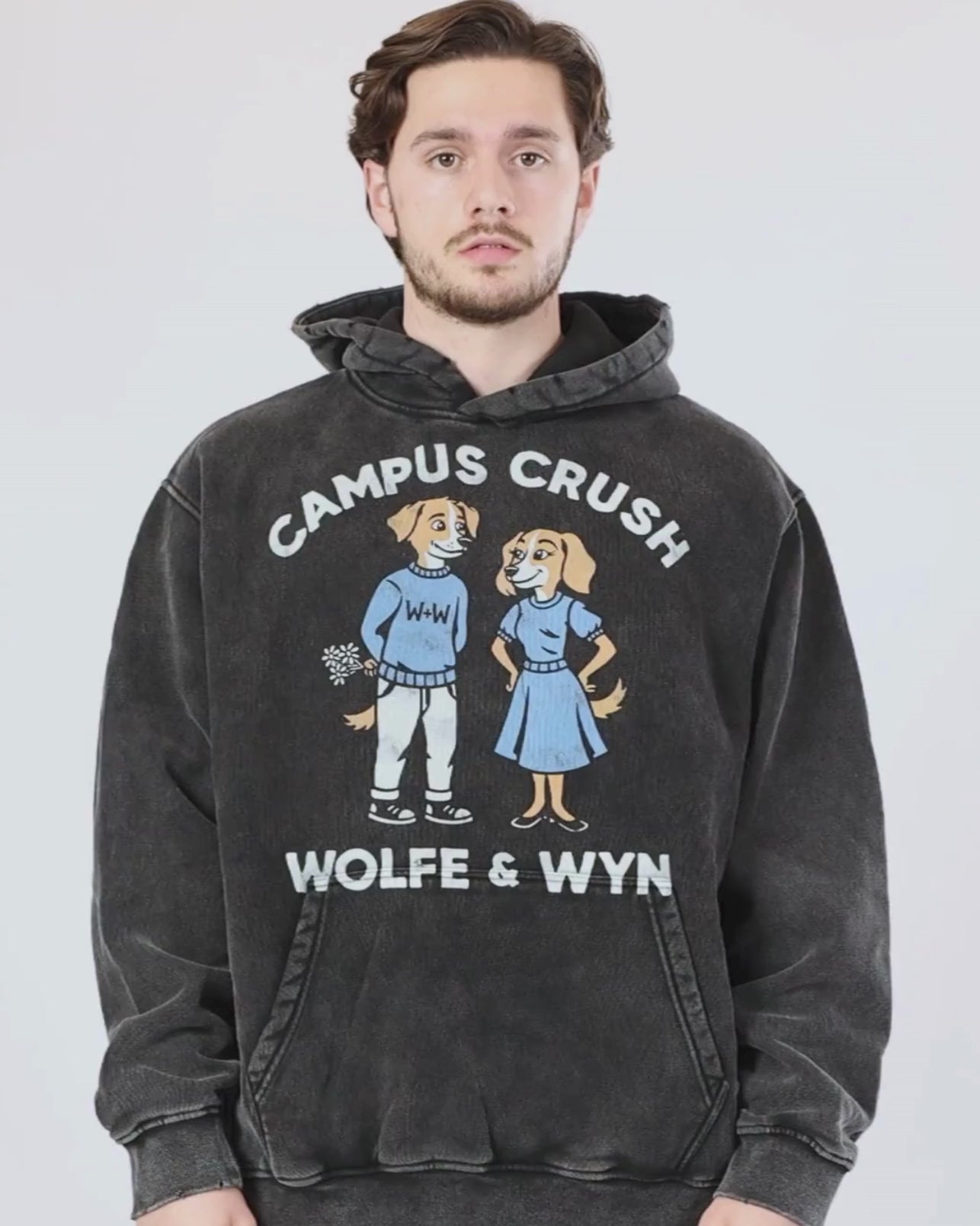 Mascot Campus Crush Vintage Wash Hoodie Black