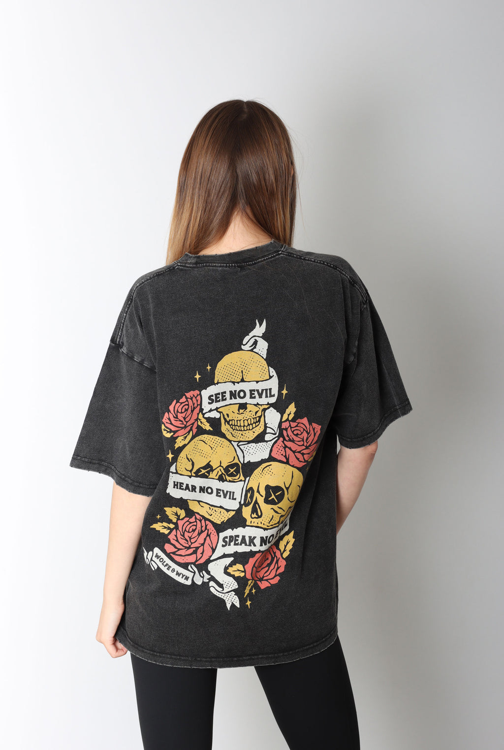 No Evil Totem Washed T-Shirt Dark Gray