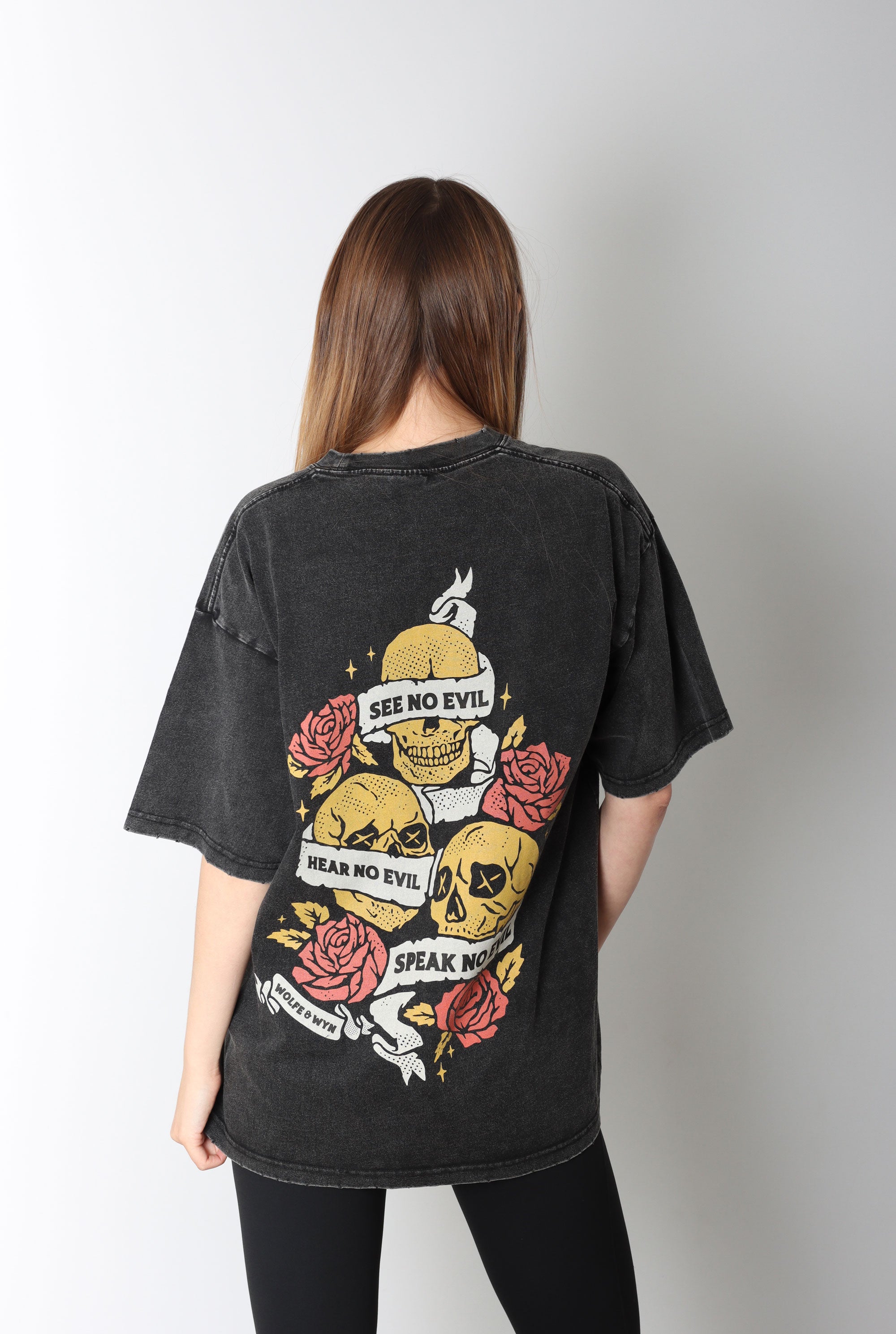 No Evil Totem Washed T-Shirt Dark Gray